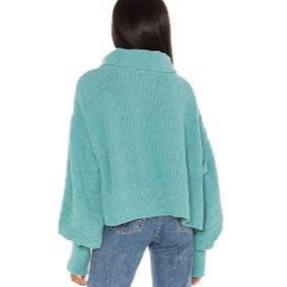 Free People Be Yours Pullover Emerald Aura - Picture 7 of 8